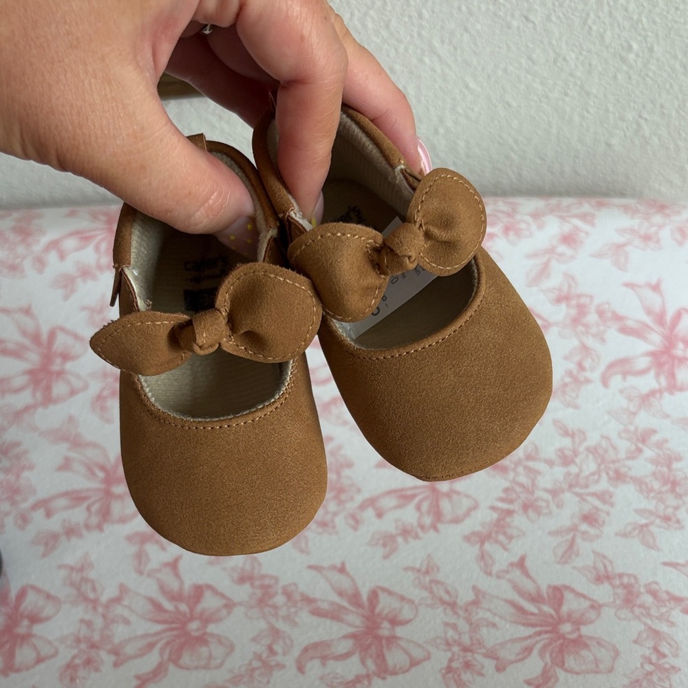 Girls Brown Bow Mary Jane Kids Shoes